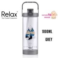 1800ML  Relax Tritan Water Bottle With Straw  D7218  Cyan / Dark Blue / Grey