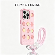 Lychee 2 In 1 Aesthetic Casing hp Realme C85 Pro 60X C75X C75 C71 Casing