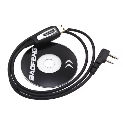Baofeng USB Programming Cable for BF-5RH 13Plus 17Plus V2 Quansheng UVK5 UVK6 5RPlus CD Software Rad