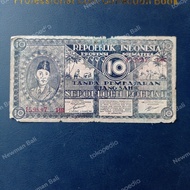 Uang Kuno 10 Rupiah ORIDA Uang Daerah Pematang Siantar th 1947 Bekas