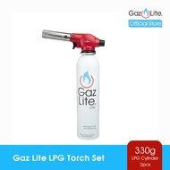 Gaz Lite Multi-Purpose LPG Torch + 2 Gaz Lite 330g LPG Cylinder