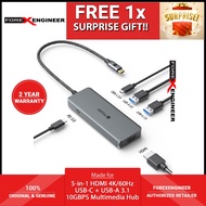 MAZER Infinite Link Pro Hub60 5-in-1 USB C Multimedia Hub (up to 100W PD) HDMI 4K/60Hz