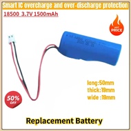 2pcs 1500mAh 3.7V  battery for ICR18490 18500 rechargeable lithium battery Brand-New High Quality