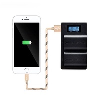 for LCD Dual USB Battery Charger LP-E6 LP E6 LPE6 Camera Battery Pack Canon 5D Mark II III 7D 60D EO