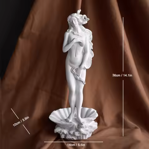 Ancient Greece Venus Emerging Goddess Resin Sculpture Art Collector Handmade Classical Female Statue