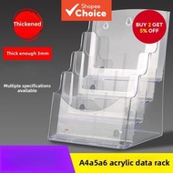 Acrylic Information Rack Desktop Display Promotional Rack A4A5A6 Lottery Book and Newspaper Magazine