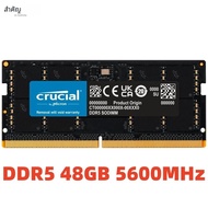 Crucial RAM 48GB DDR5 5600MT/s (หรือ 5200MT/s หรือ 4800MT/s) หน่วยความจําแล็ปท็อป CT48G56C46S5