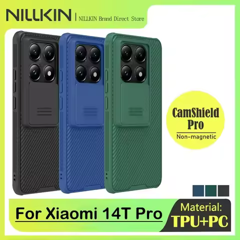 NILLKIN CamShield Pro Case for Xiaomi 14T Pro, Slide Lens, Camera Protection, Shockproof, Fall-proof