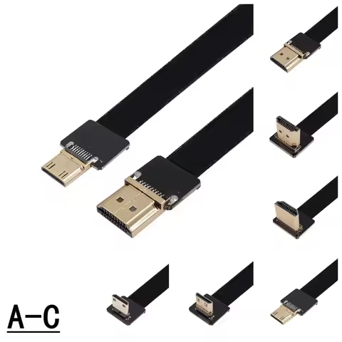 mini HDMI FPC Band Flat HDTV Compatible Cable Pitch 20pin for HDMI HDTV FPV Multicopter Aerial Photo