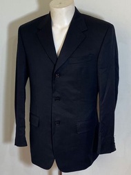 Prada 男性灰黑色100%羊毛薄版義大利製西裝外套