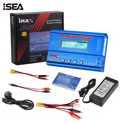 HTRC iMAX B6 80W Battery Charger Lipo NiMh Li-ion Ni-Cd Digital RC Lipo Charger + 15V 6A Adapter Bal