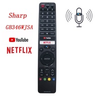 SHARP Original Voice Remote Control GB346WJSA For Netflix TV And YouTube Compatible Model GB326WJSA