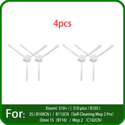 Side Brush For Xiaomi Mijia S10+ /S10 plus/B105/B108CN/B113CN（Self-Cleaning Mop2Pro）Omni 1S（B116）/ M