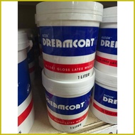 ℗ ▤ ◭ NATION DREAMCOAT FLAT LATEX WHITE | 1 LITER AND 1 GALLON | WATERBASE PAINT | NO ODOR