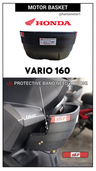 𝗕𝗞𝗣 𝗙𝗥𝗘𝗘 𝗦𝗞𝗥𝗨 ORI BKP BASKET HONDA VARIO 160 VARIO160  Plastic Plastik Pvc Motor Front Bakul Depan R