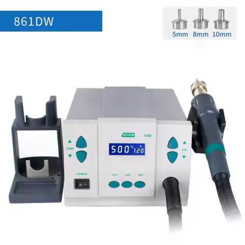 NEW 861DW Lead-free Intelligent Hot Air Gun Desoldering Station High Power 1000W Large Air Volume Vo