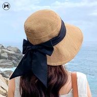 Summer Japan UV Bow Sunscreen Sunshade Bucket Hat Outdoor Leisure Foldable Breathable UV Protection 