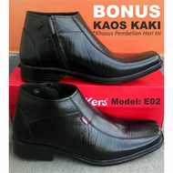 Sepatu Pantofel PDL-PDH Boots Kickers Pria Formal 100% Kulit Risleting Warna Hitam