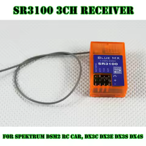 Orange SR3100 3 Channel 3CH Receiver RX 1/18 scale chassis RC CAR SPMSR3100 with Antenna