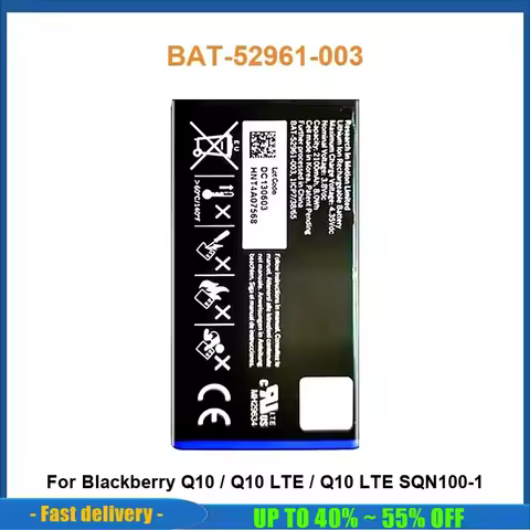 Battery For Blackberry Q10 Q20 Q5 Q10 LTE SQN100-1 SQC100-1 SQC100-3 BAT-51585-103 BAT-52961-003 BPC