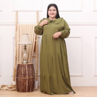 MIDI DRESS JUMBO OVERSIZE MUAT BB 100 KILO GAMIS SYARI MURAH WARNA PUTIH GAMIS MANASIK HAJI MIDI DRE