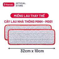 Combo 2 Miếng Lau Nhà (Bông Lau Microfiber Cao Cấp) Parroti Magic PAD-MG01 - Kích Thước 32x10 CM