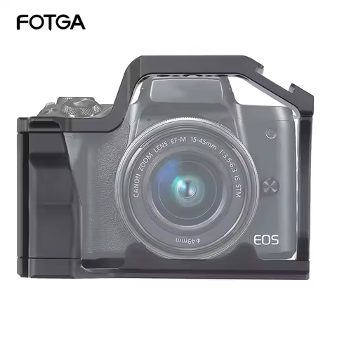 FOTGA Camera Cage Aluminum DSLR Kit Support for Canon M50 Mark II/M50/M5 Mirrorless Camera and 1/4 I
