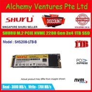SHURU M.2 NVMe  PCIe Gen 3x4 2280 1TB SSD - Lifetime Singapore Local Warranty