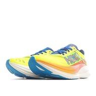 รองเท้าใหม่ HOKA ONE ONE Unisex Rocket X 2 รองเท้าวิ่ง รองเท้าบาสเก็ตบอล สีเหลืองเรืองแสง X4HX