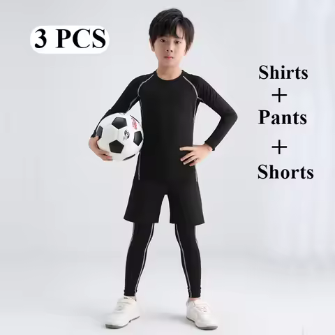 2025 Kids Training Tracksuit 3 PCS Running Sets Basketball Soccer Jogging Clothes for Girls Spring S