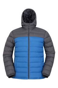Mountain Warehouse Seasons Mens Winter Puffer Jacket -Water Resistant Padded Coat