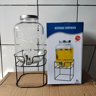 Glass Dispenser-Glass Storage Drink-Mason Glass Jar-Beverage Glass