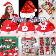 Xmas Sales Santa Hat Gift Bags Christmas Cards Snowman Gift Goodie Bag Kids Toys