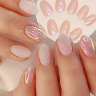 24pcs Sparkling Red Cat Magnet Fake Nail Fashion Detachable Finished False Nails Press on Nails with