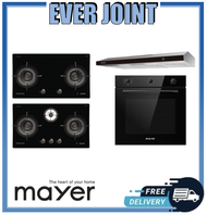 Mayer MMGH792HE 2 Burner / MMGH793HE 3 Burner [76cm] Gas Hob + Mayer MMSL902BE [90cm] Slimline Hood + Mayer MMDO8R [60cm] Built-in Oven with Smoke Ventilation System Bundle Deal!!