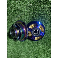 SPROCKET HUB / CLUTCH HUB -BLUE/ RAINBOW