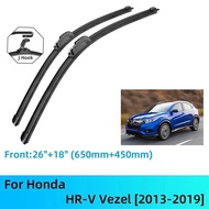 For Honda HR-V Vezel Front Rear Wiper Blades Brushes Cutter Accessories J U Hook 2013-2019 2013 2014