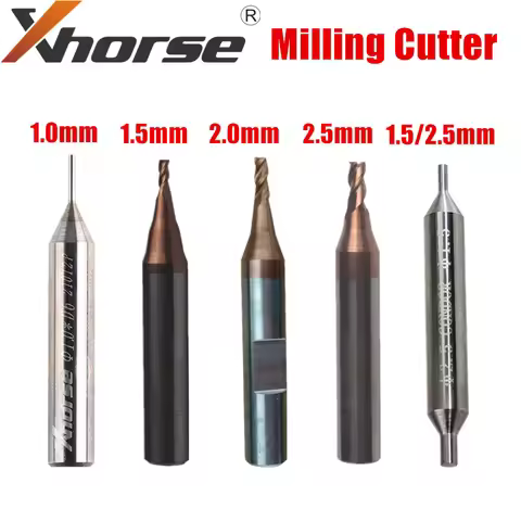 1.0mm 1.5mm 2.0mm 2.5mm1.5/2.5mm Milling Cutter for Xhorse CONDOR XC-MINI,Dolphin XP005 XP005L XP007