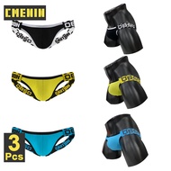 [CMENIN Official Store] BS 3Pcs Ins Style Cotton Sexy Underwear Man Jockstrap Underpants Low Waist Tanga Men's Thong Men Panties Under Wear BS3209