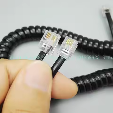 Telephone Phone Handset Cable Cord, Coiled 6 Feet coiled Landline Phone Handset Cable Cord RJ9 4P4C