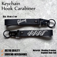 GANTUNGAN GIBSON KEYCHAIN - GIBSON GUITAR KEYCHAIN - GIBSON GUITAR CARABINER - GUITARIST KEYCHAIN