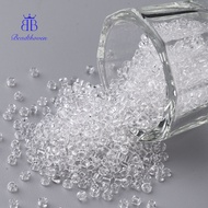 1pound Glass Seed Beads Transparent Round White 12/0 2mm Hole: 1mm 30000 beads/pound