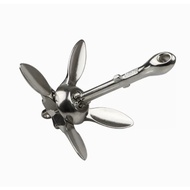 Folding boat anchor, yacht rubber boat anchor, customized four claw anchor, assault boat, fishing bo