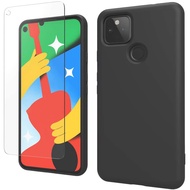 Weycolor Google Pixel 4A 5G Case (Not Fit Google Pixel 4A), with Tempered Glass Screen Protector [2 Pack], Liquid Silico