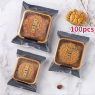 100pcs Mooncake Tray with Packaging Bag 50g 100g 125g 75g 63g 80g Moon Cake Inner Tray Seal Bag Plas