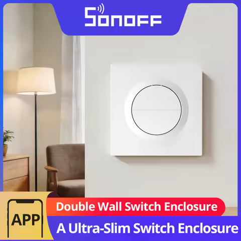 SONOFF E2GS Fusion Series Double Wall Switch Enclosure PC Slim Wall Box Designed for SONOFF MINI-2GS