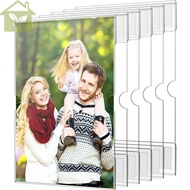 6Pcs Acrylic Picture Frames 4 x 6 inch Clear Photo Frame for Wall Self-Adhesive Frameless Picture Fr