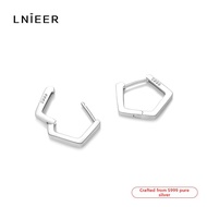 Lnieer | Pentagon Silver Hoop Earrings 5 grams