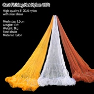 Fish &amp; Shrimp Nets Nylon Chain Mesh Steel Mesh Nylon Chain Fishing Net Nylon Casting Net 13ft Nylon Casting Net