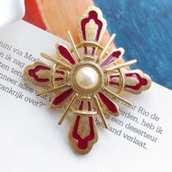 Vintage Jewelry 西洋古董飾品 MONET 馬爾他 十字 別針